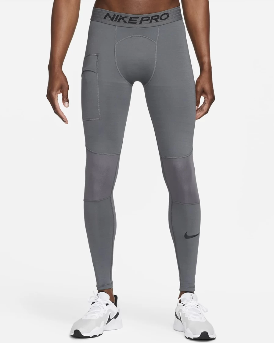 Nike Pro Warm Men's Training Tights - Iron Grey/Black