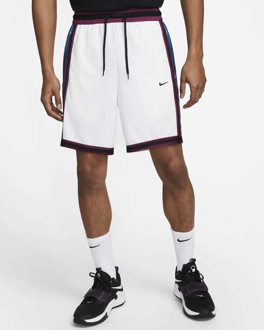 Nike Dri-FIT DNA+ Men's Basketball Shorts - White/Black - Breathable Performance Shorts for Men