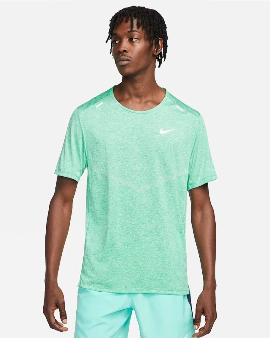 Nike Dri-FIT Rise 365 Men's Light Menta/Heather Short-Sleeve Running Top