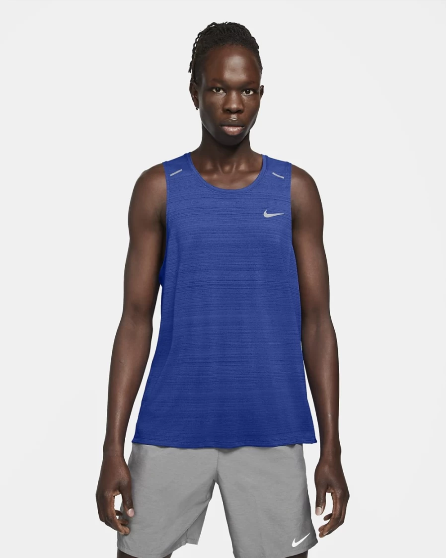 Nike Dri-FIT Miler Men's Running Tank Top - Game Royal Athletic Shirt for Workout & Training