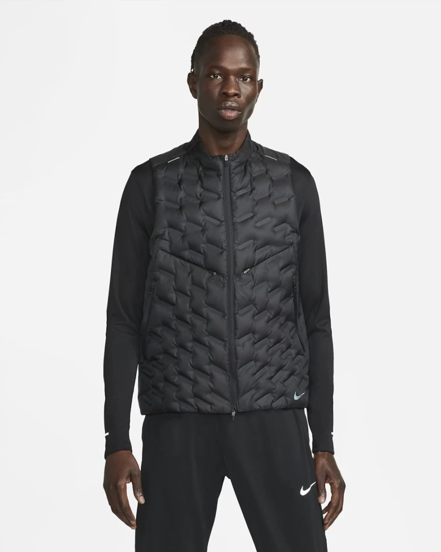 Nike Therma-FIT ADV Repel Men's Black Running Vest with Down-Fill Insulation