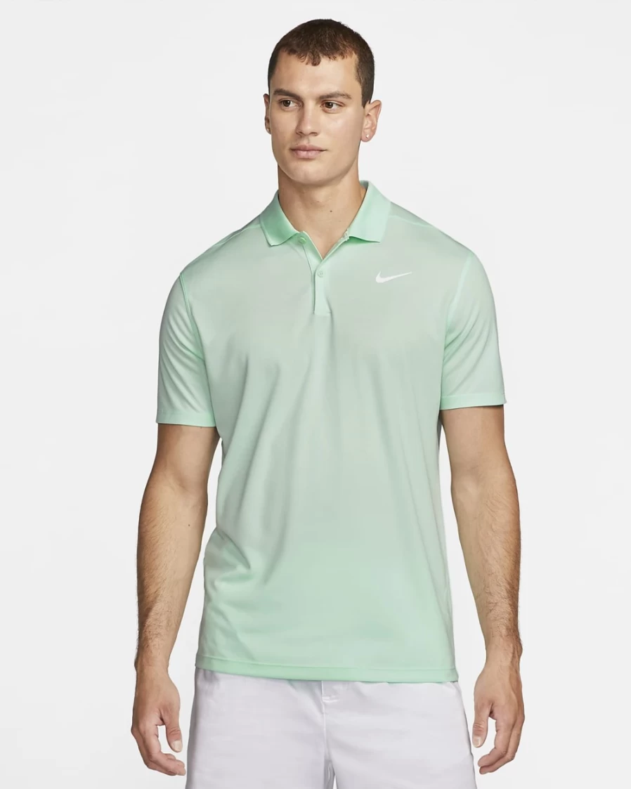 NikeCourt Dri-FIT Men's Tennis Polo Shirt - Mint Foam/White - Breathable Quick-Dry Performance Top