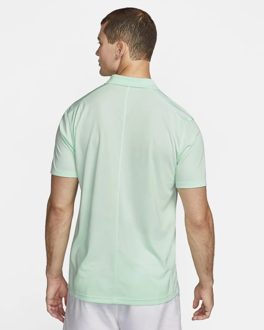 NikeCourt Dri-FIT Men's Tennis Polo Shirt - Mint Foam/White - Breathable Quick-Dry Performance Top