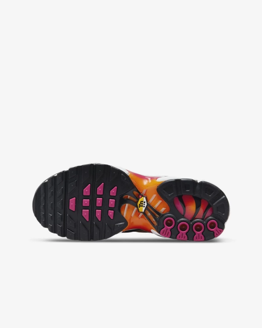 Nike Air Max Plus Big Kids' Shoes for Boys and Girls - Black/Kumquat/White/Active Pink