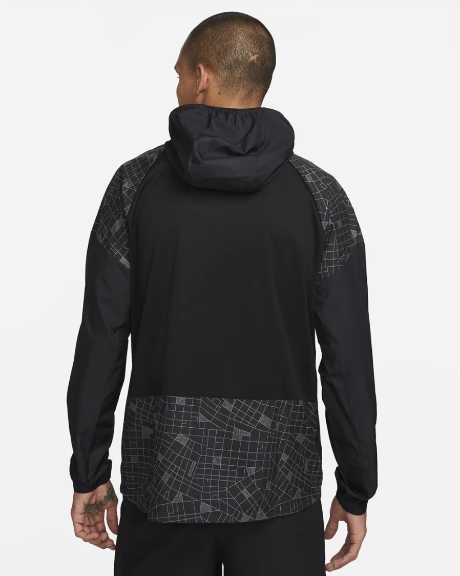 Nike Run Division Miler Men's Black Running Jacket for Men - Lightweight Flash Reflective