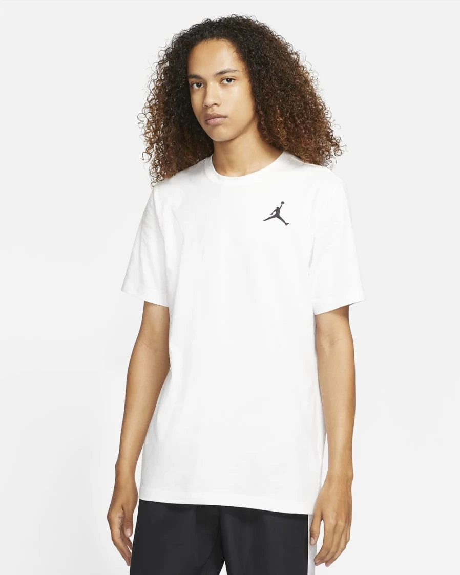 Nike Jordan Jumpman Men's T-Shirt - White/Black Short-Sleeve Casual Tee
