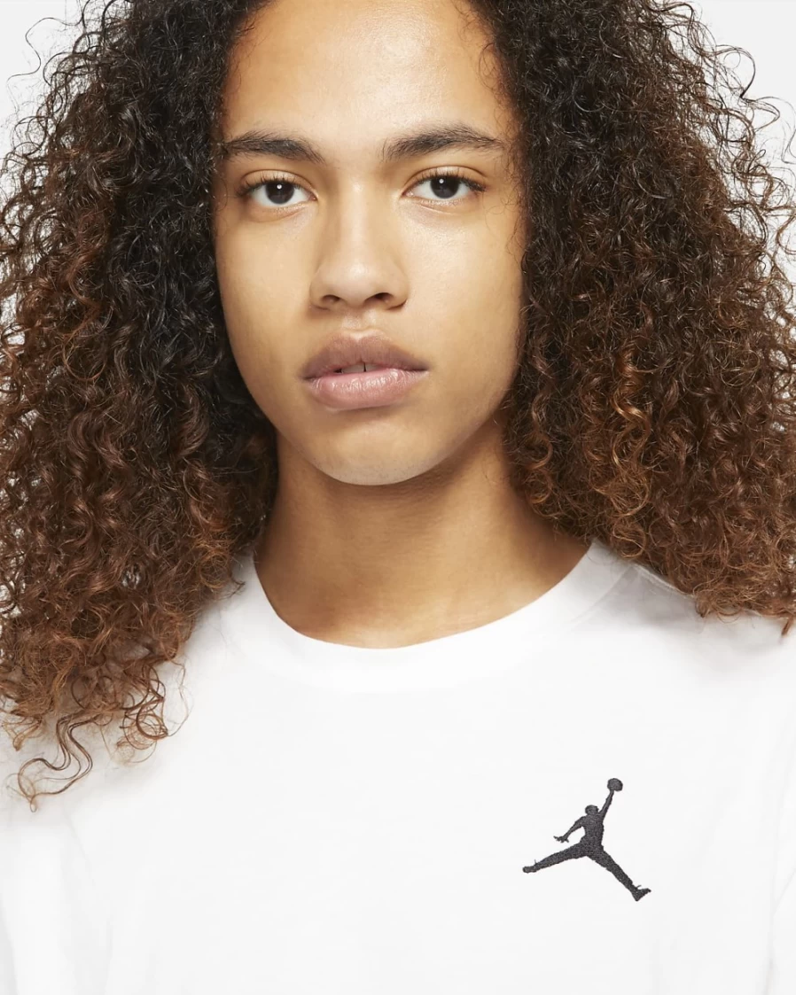 Nike Jordan Jumpman Men's T-Shirt - White/Black Short-Sleeve Casual Tee