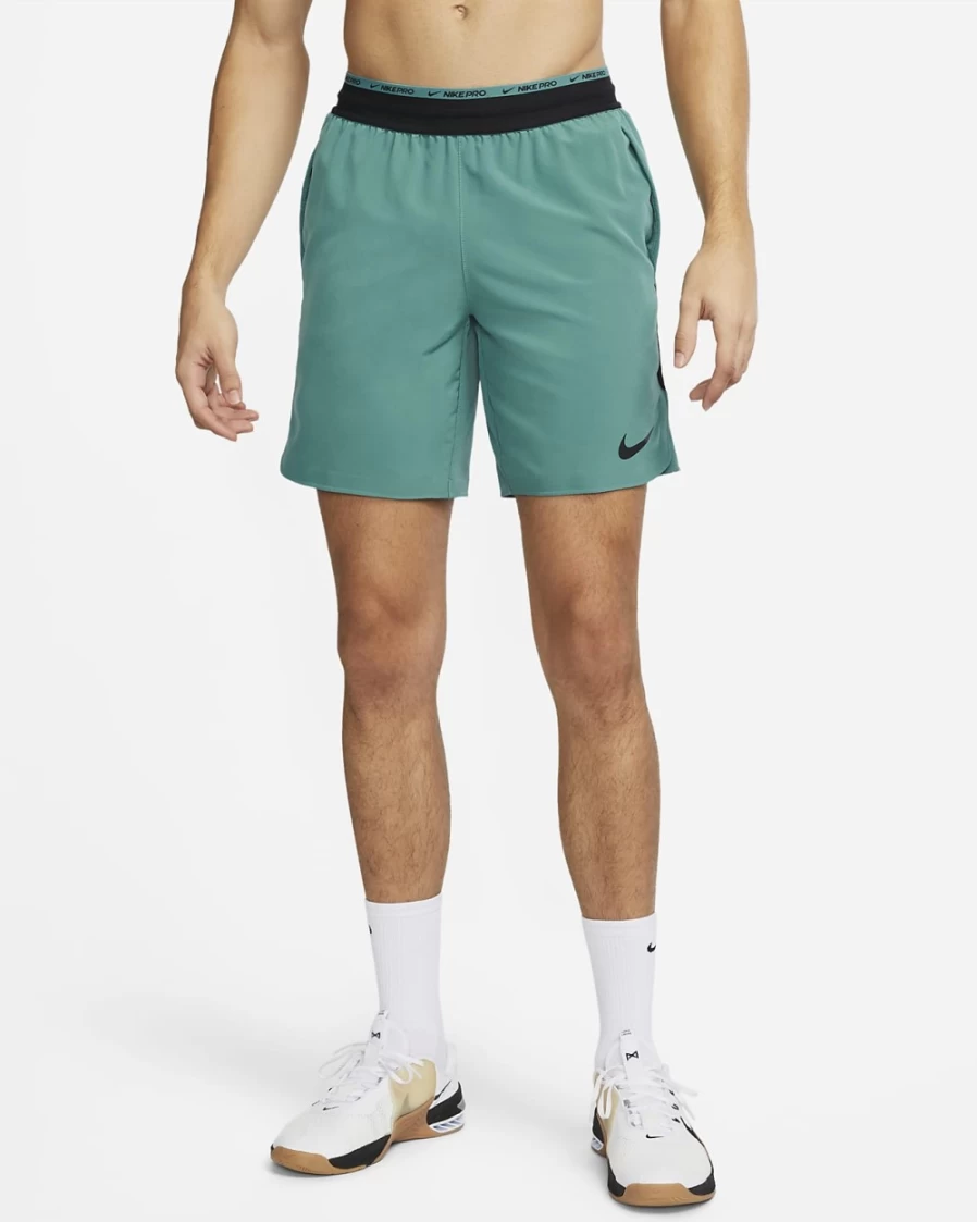 Nike Dri-FIT Flex Men's 8" Training Shorts - Mineral Teal/Black, Unlined, Rep Pro Collection