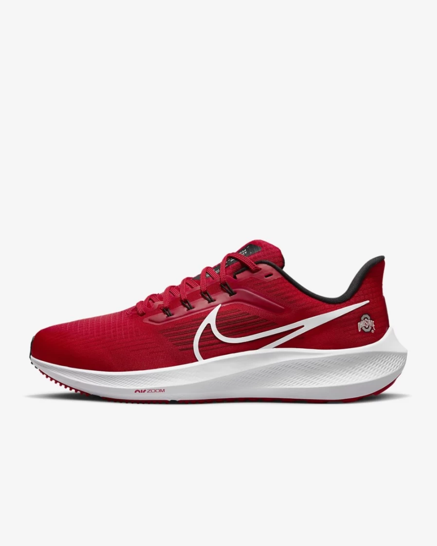 Nike Pegasus 39 Men's Road Running Shoes - University Red/Black/White (Ohio State Edition)
