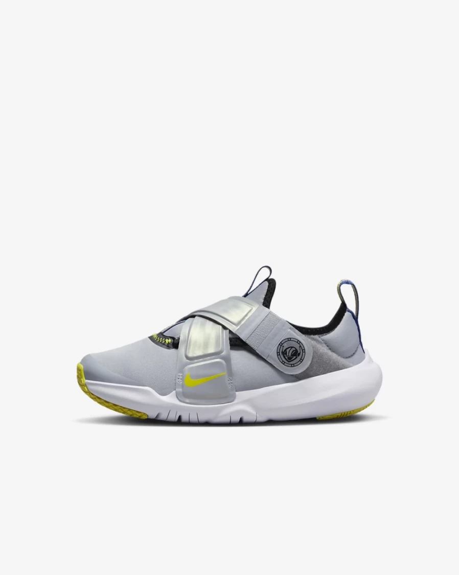 Nike Flex Advance SE Kids' Running Shoes - Wolf Grey/Black/White/Opti Yellow - Unisex Boys & Girls