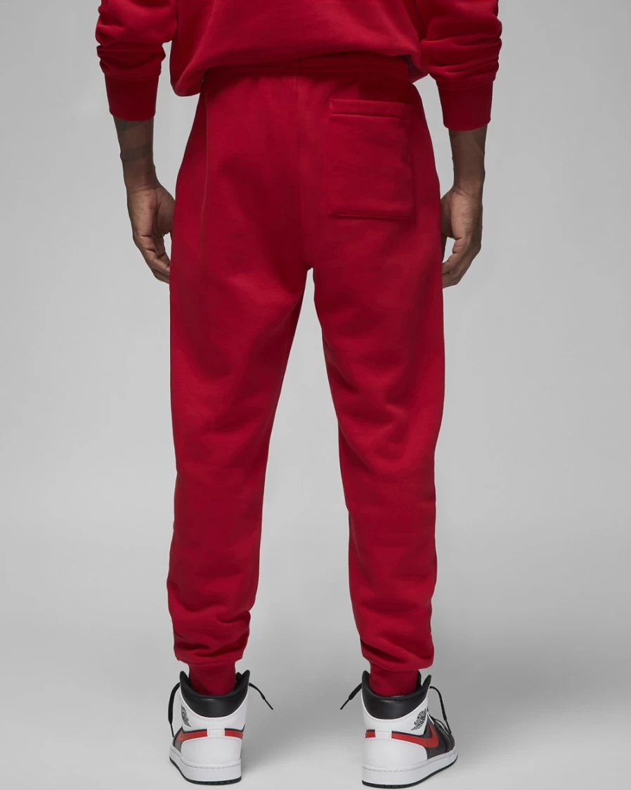 Nike Jordan Brooklyn Fleece Men's Pants - Gym Red/White, Comfortable Athletic Joggers for Men