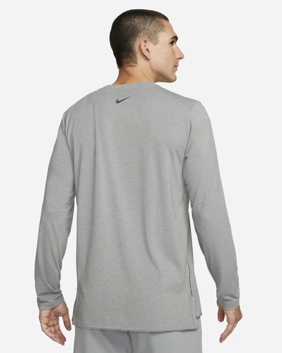Nike Dri-FIT Men's Yoga Long-Sleeve Top - Light Smoke Grey, Smoke Grey, Heather, Iron Grey