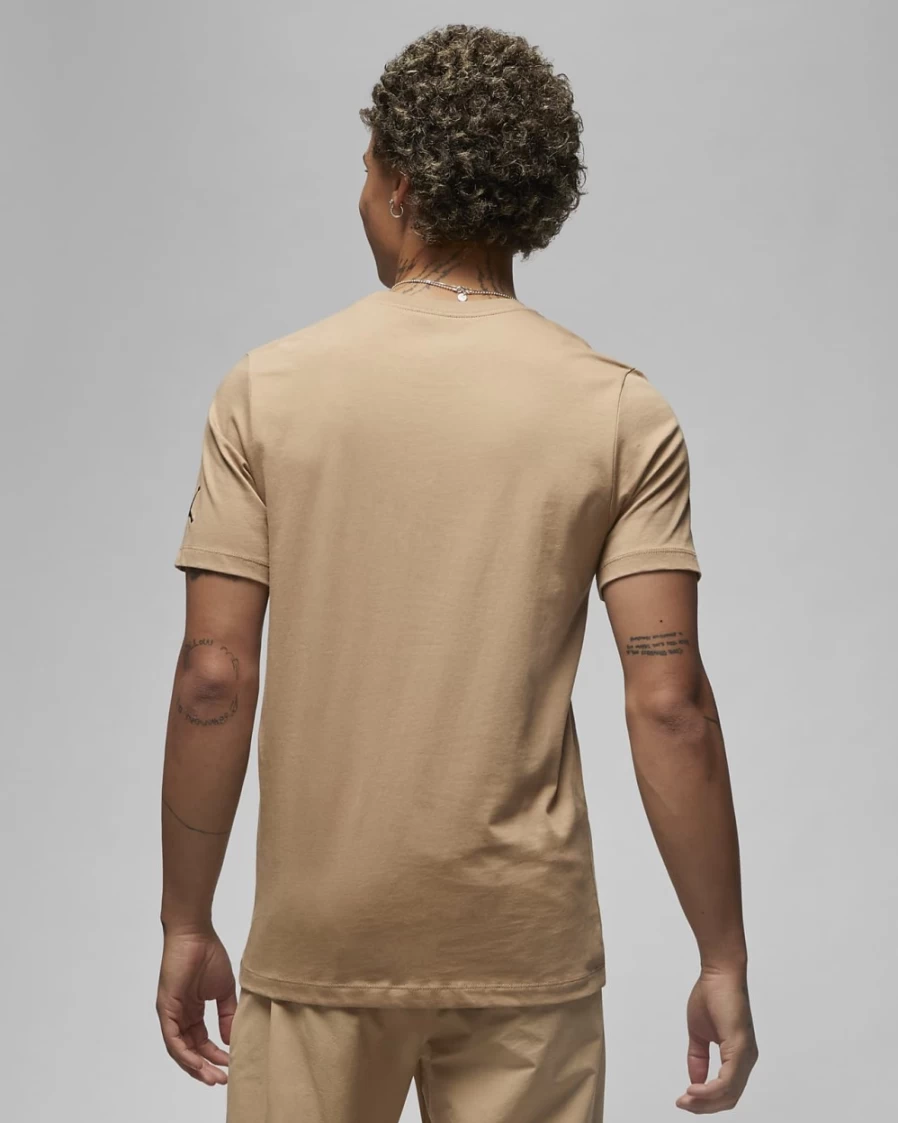 Nike Jordan Air Men's T-Shirt - British Khaki/Palomino Casual Tee for Men