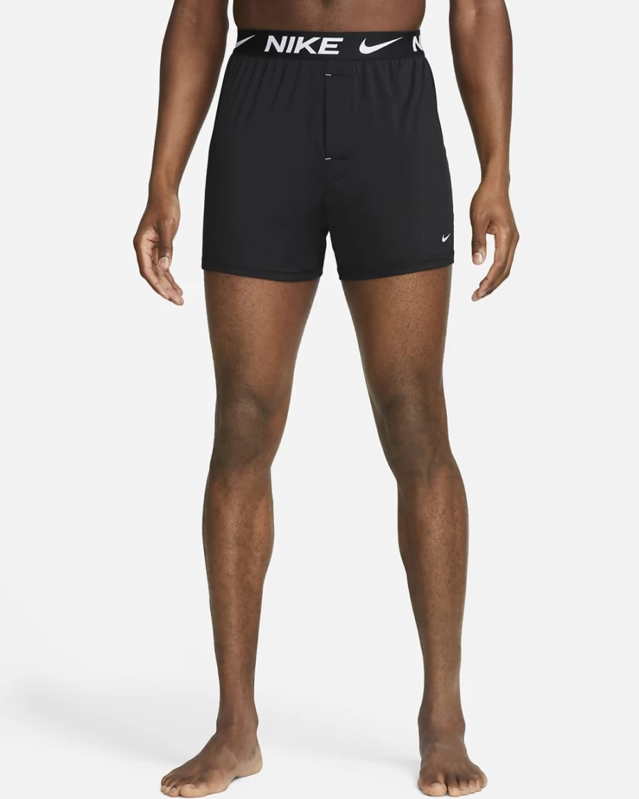 Nike Dri-FIT Essential Micro Men's Black Knit Boxer Briefs (3-Pack) - Moisture-Wicking Underwear