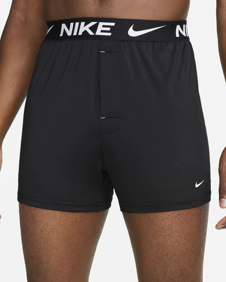 Nike Dri-FIT Essential Micro Men's Black Knit Boxer Briefs (3-Pack) - Moisture-Wicking Underwear