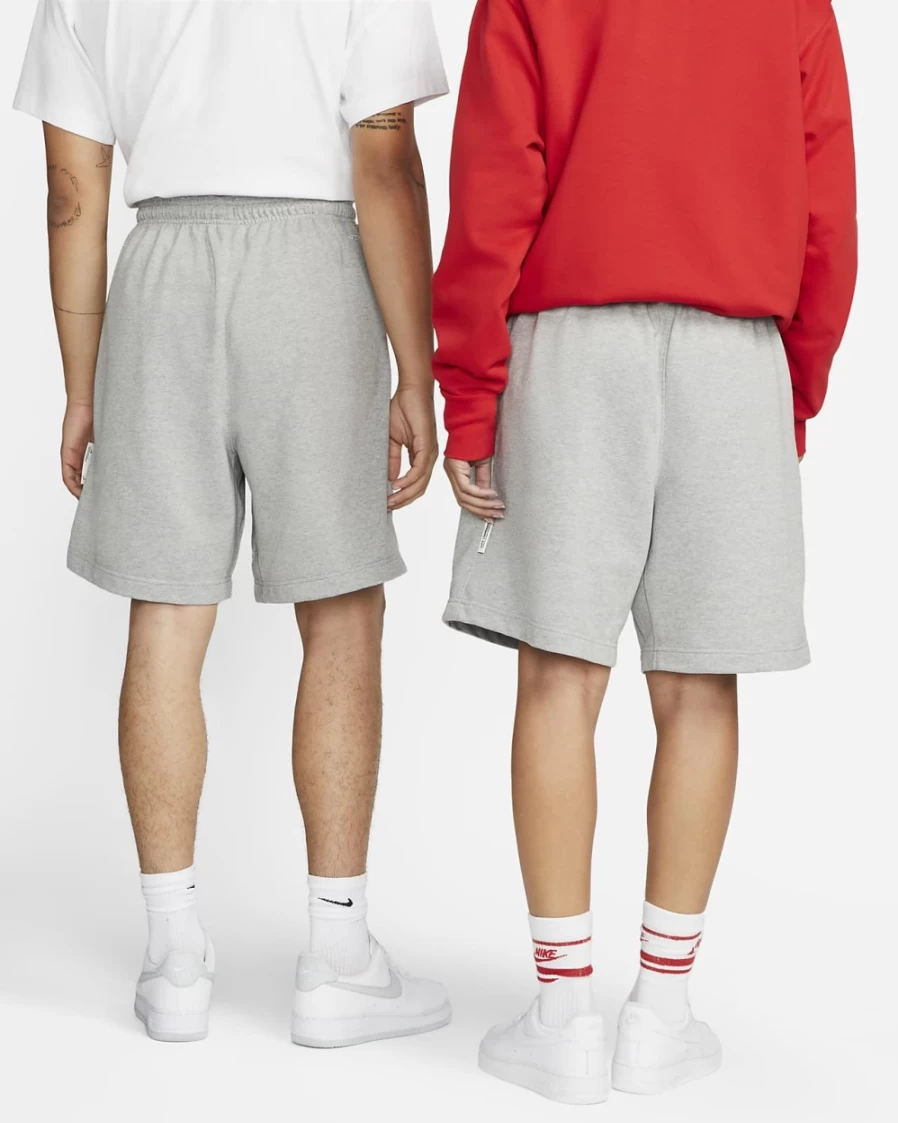Nike Dri-FIT Men's 8" Basketball Shorts - Dark Grey Heather/Pale Ivory - French Terry Comfort