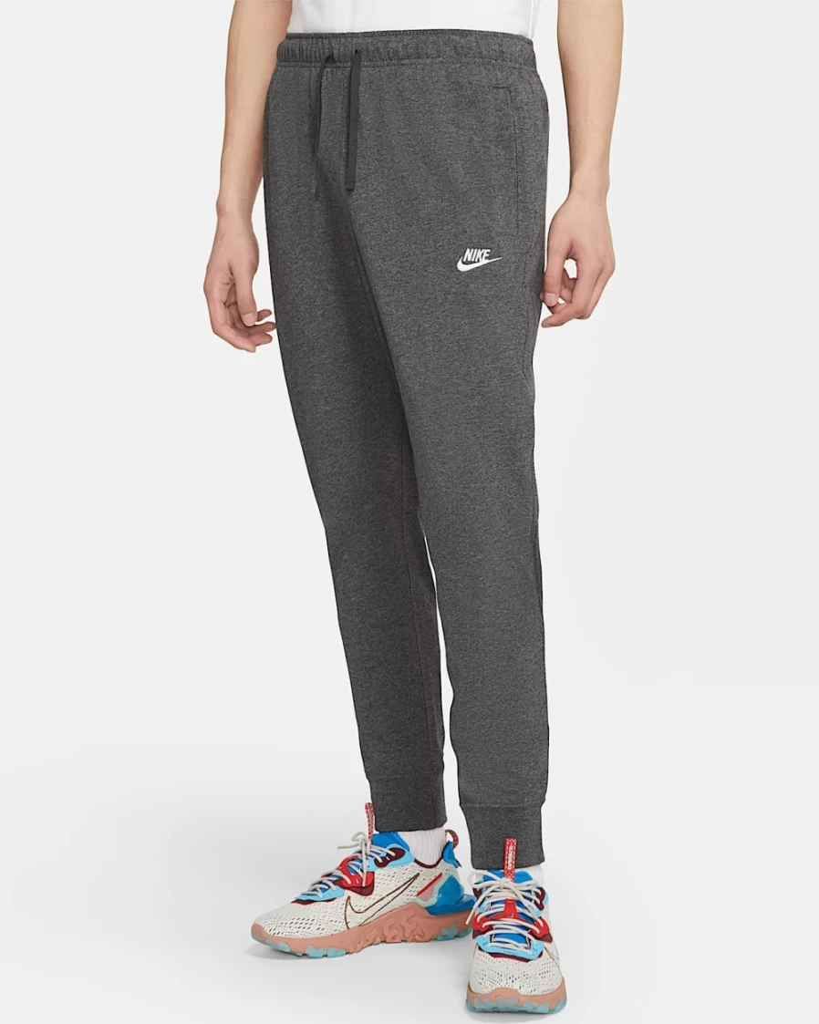 Nike Club Men's Joggers - Charcoal Heather/White Sportswear Jersey Pants