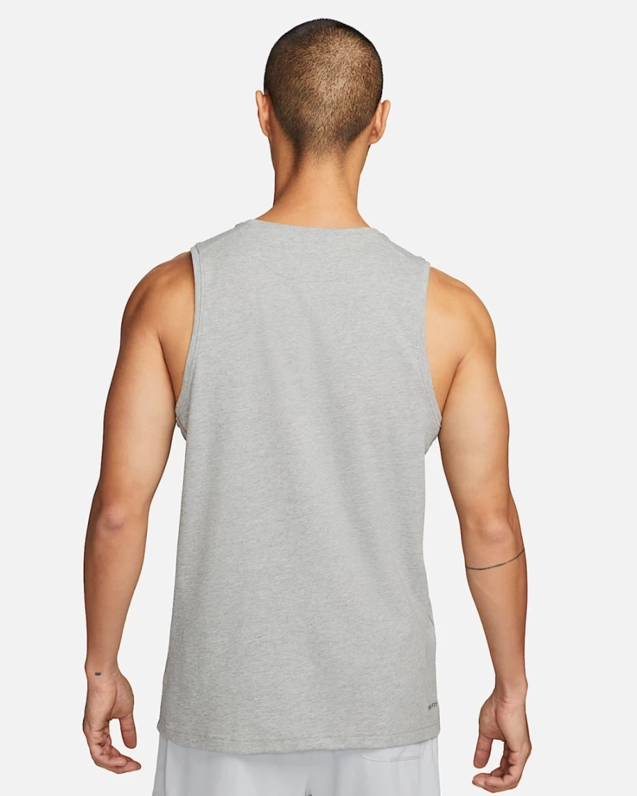 Nike Dri-FIT Men's Fitness Tank - Dark Grey Heather/Heather/Smoke Grey - Moisture-Wicking Workout Top