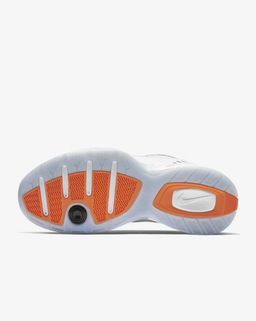 Nike Air Monarch IV Premium Men's Training Shoes - White/Total Orange/Metallic Silver