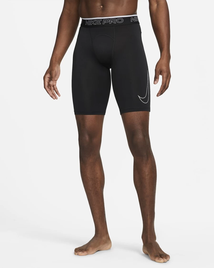Nike Pro Dri-FIT Men's Training Shorts - Black/White, Breathable & Moisture-Wicking Workout Shorts for Men