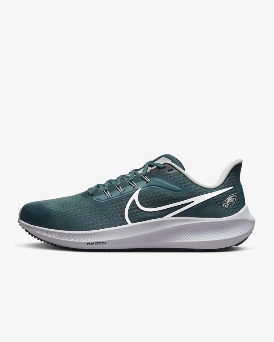 Nike Pegasus 39 Men's Road Running Shoes - NFL Philadelphia Eagles Edition in Sport Teal/Medium Silver/White