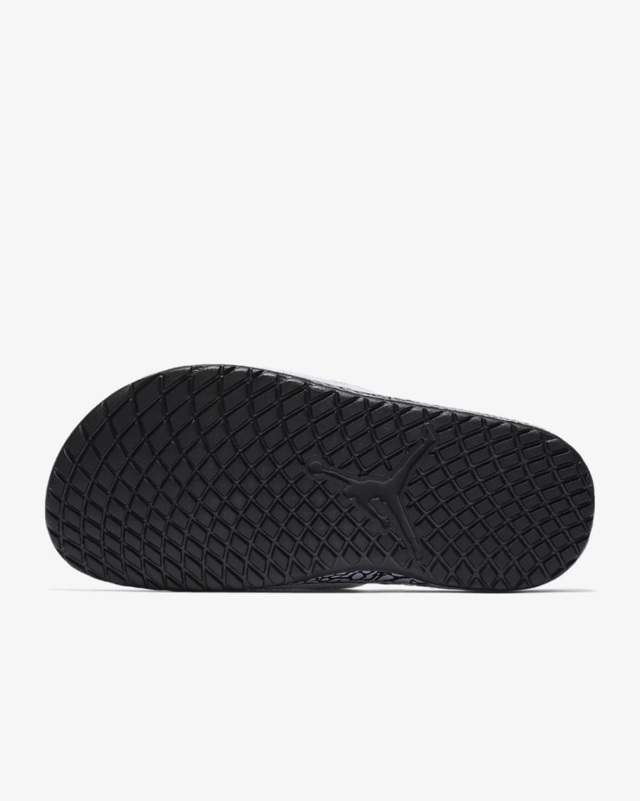 Nike Jordan Hydro III Men's Slides - White, Black, Cement Grey, University Red