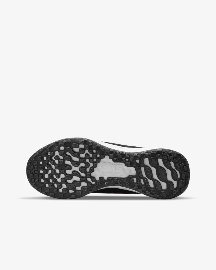 Nike Revolution 6 Big Kids' Road Running Shoes for Boys & Girls - Black/Dark Smoke Grey/White