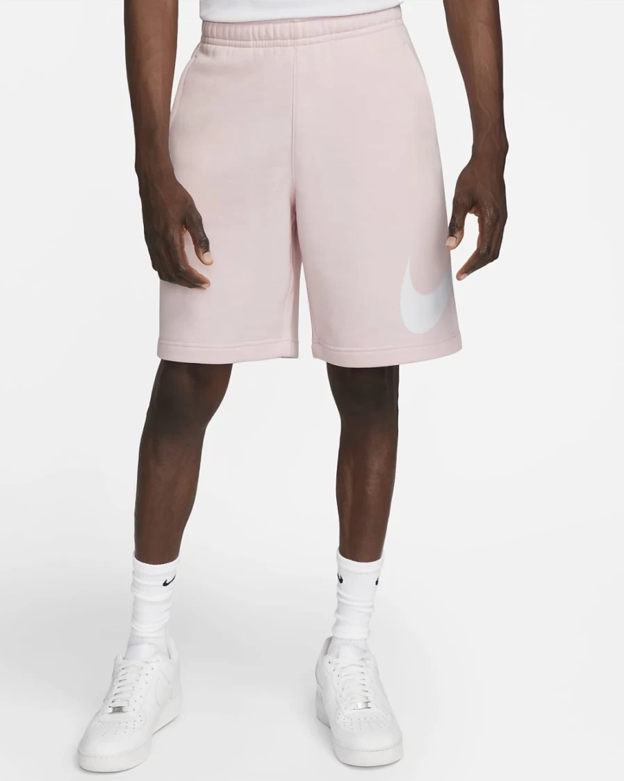 Nike Men's Sportswear Club Graphic Shorts - Pink Foam & White Color