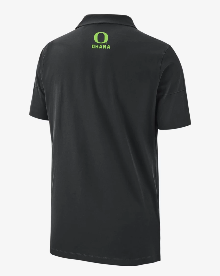 Nike Oregon Men's Polo Shirt - Black Action Green Performance Golf Top