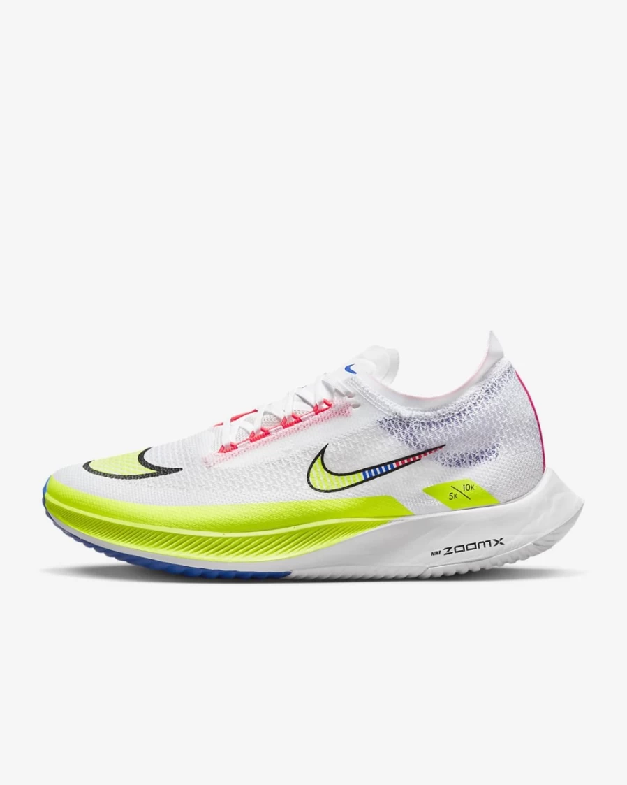 Nike Streakfly Premium White/Volt/Racer Blue/Black Road Racing Shoes for Men