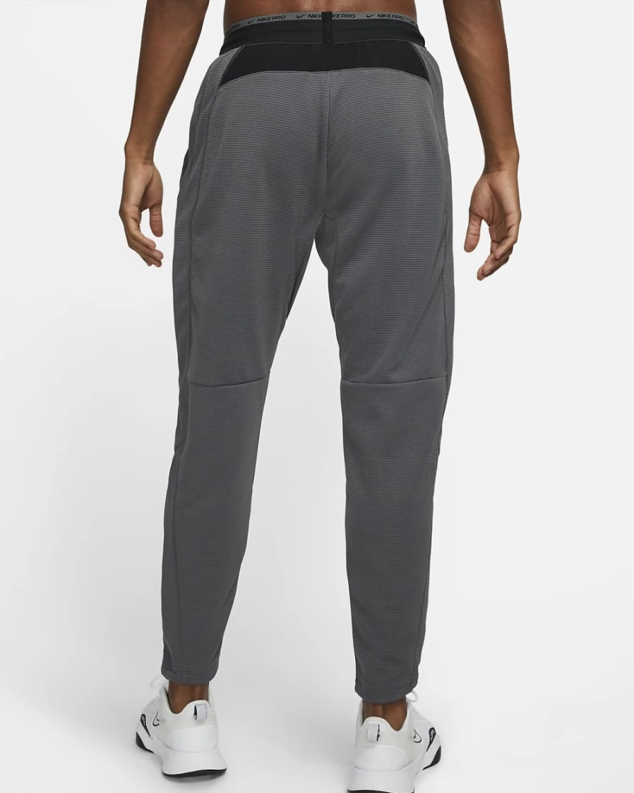 Nike Pro Men's Fleece Training Pants - Iron Grey/Black/Black - Comfortable Workout Joggers for Men