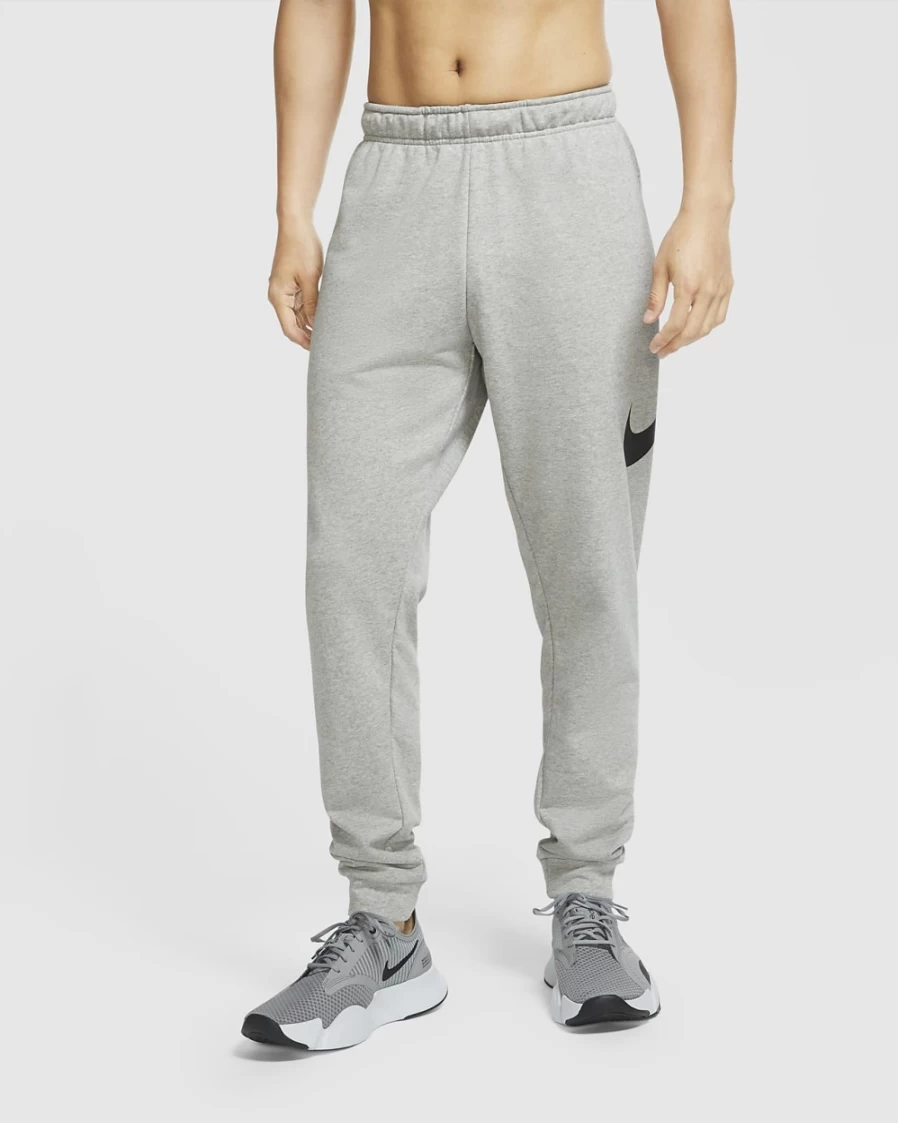 Nike Dri-FIT Men's Tapered Training Pants - Dark Grey Heather/Black, Moisture-Wicking, Lightweight Workout Joggers