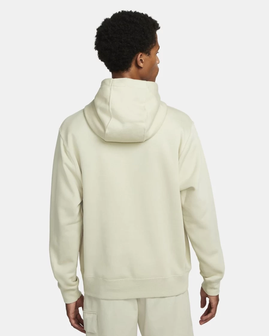 Nike Men's Rattan & White Club Fleece Pullover Hoodie - Sportswear Essential
