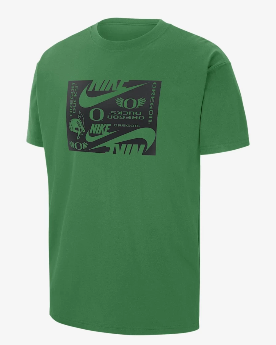 Nike Men's Oregon College Max90 T-Shirt in Apple Green