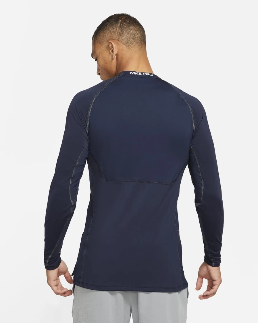 Nike Pro Dri-FIT Men's Training Long-Sleeve Shirt - Obsidian/Iron Purple Moisture-Wicking Slim Fit Top