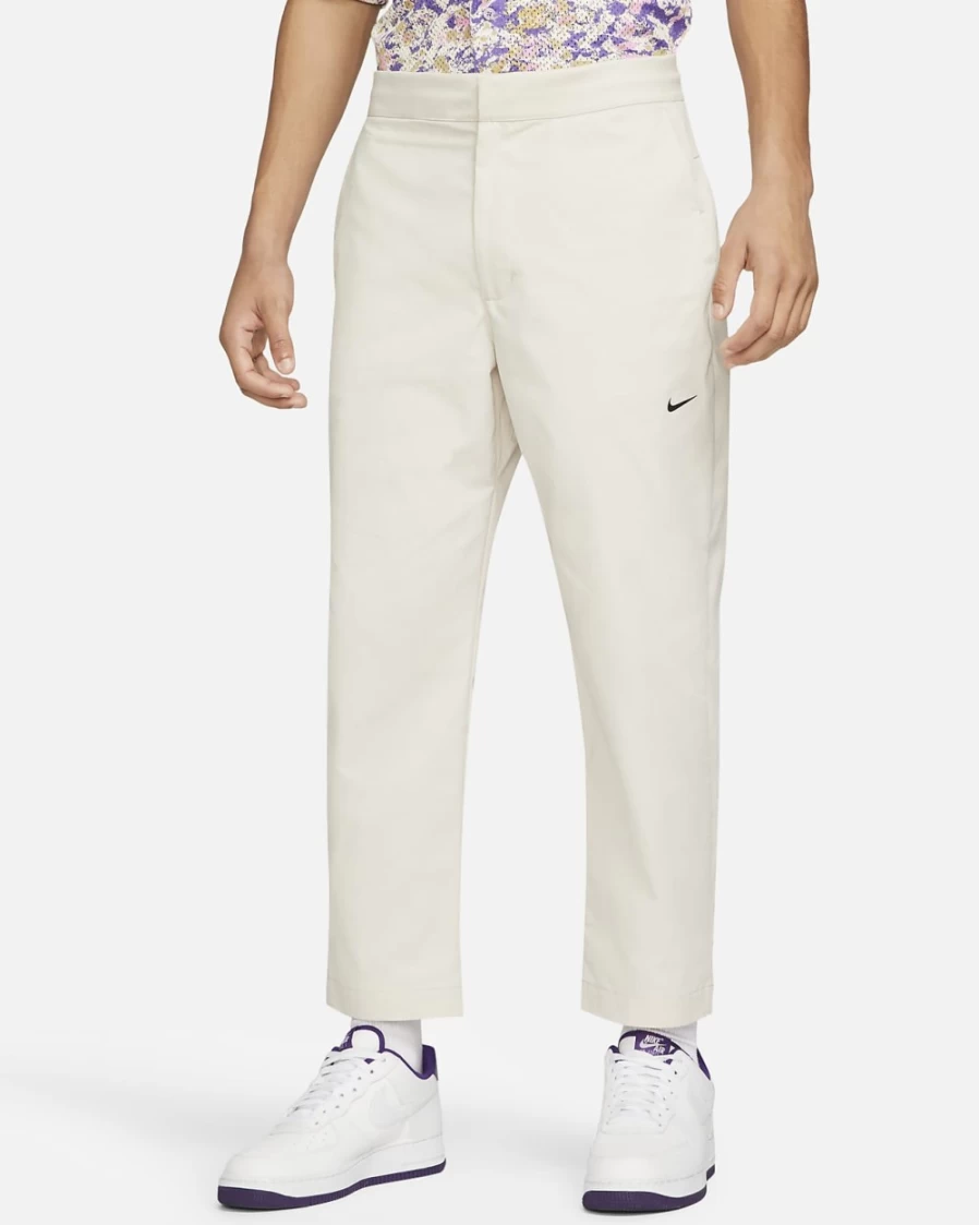 Nike Men's Light Orewood Brown Cropped Pants - Sportswear Style Essentials Unlined Comfort