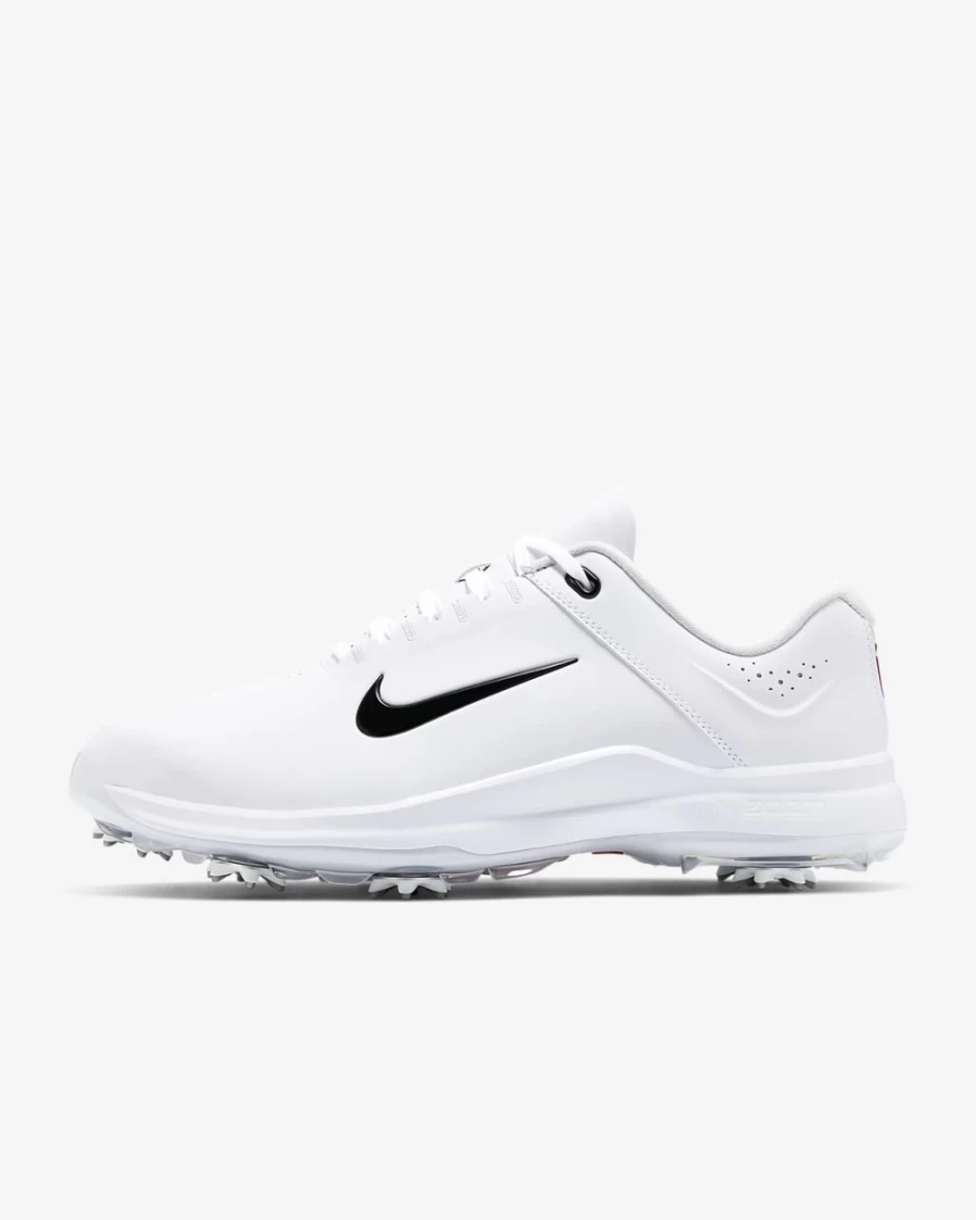 Nike Men's Tiger Woods '20 Golf Shoes in White/Gym Red/Photon Dust/Black - Wide Width