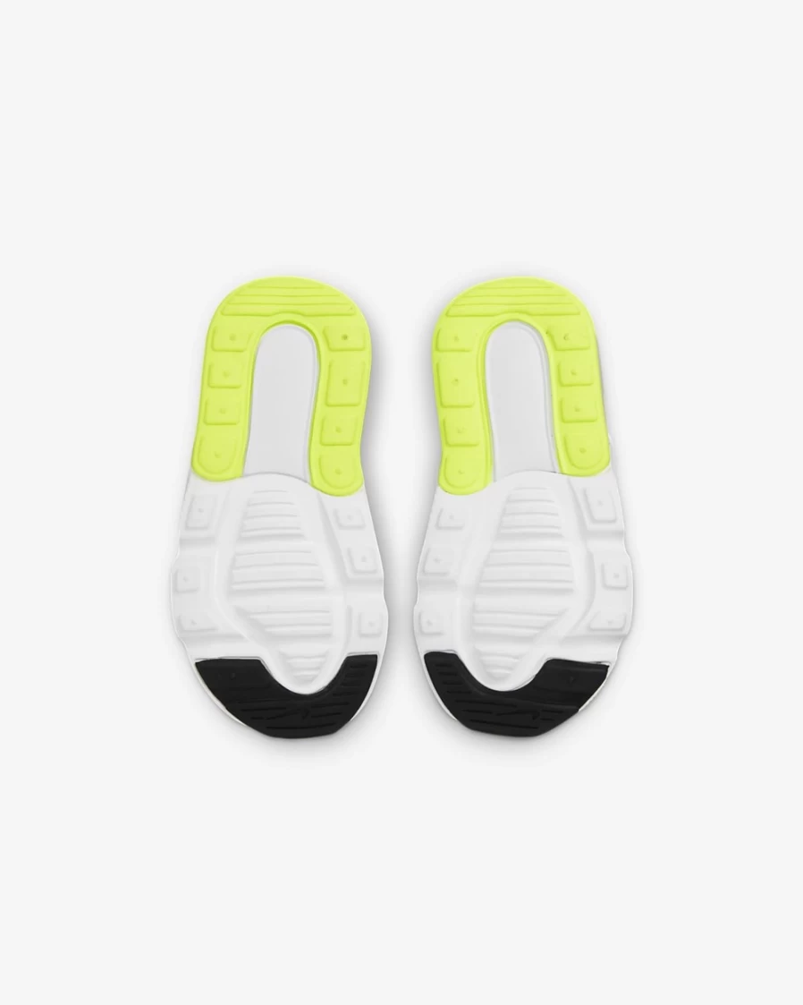 Nike Air Max 270 Baby Toddler Shoes for Boys & Girls - White/Volt/Pure Platinum/Black