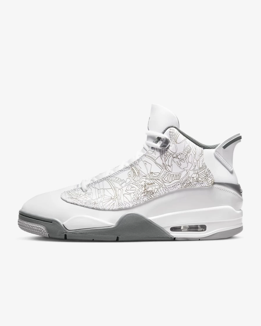 Nike Air Jordan Dub Zero Men's Shoes - White/Metallic Silver/Neutral Grey/Cool Grey Basketball Sneakers for Men