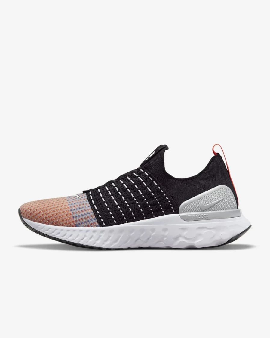 Nike React Phantom Run Flyknit 2 Men's Running Shoes - Black/Orange/Green/White