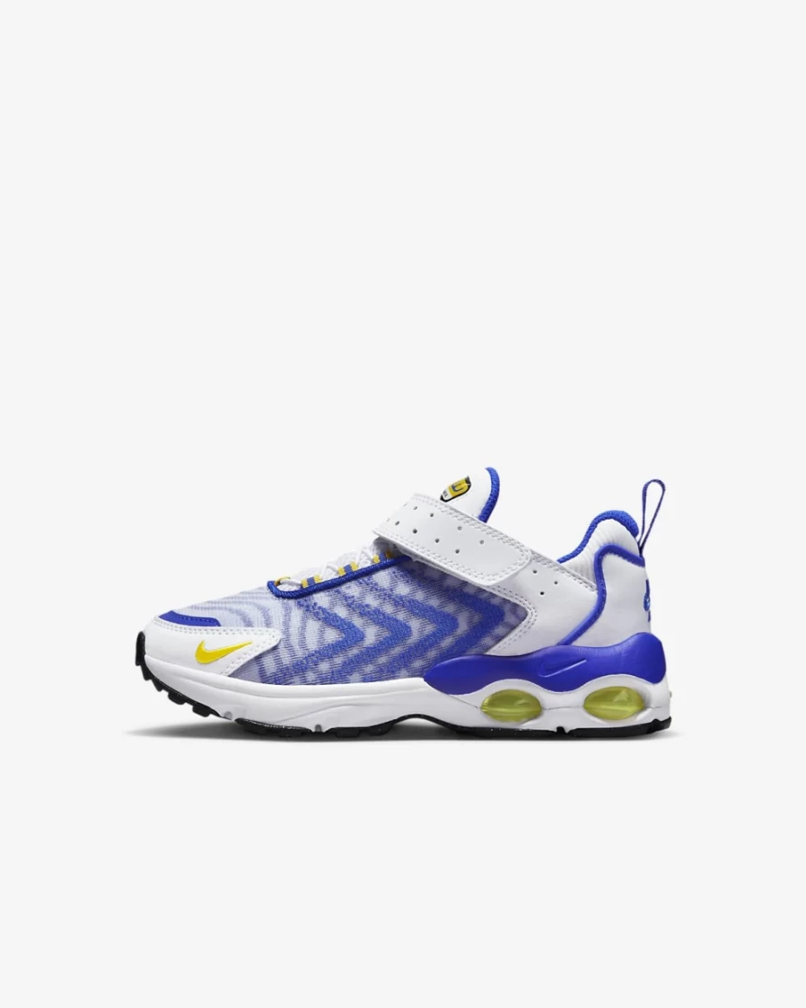Nike Air Max TW Little Kids' Shoes - White/Racer Blue/Black/Speed Yellow - Running Shoes for Boys and Girls