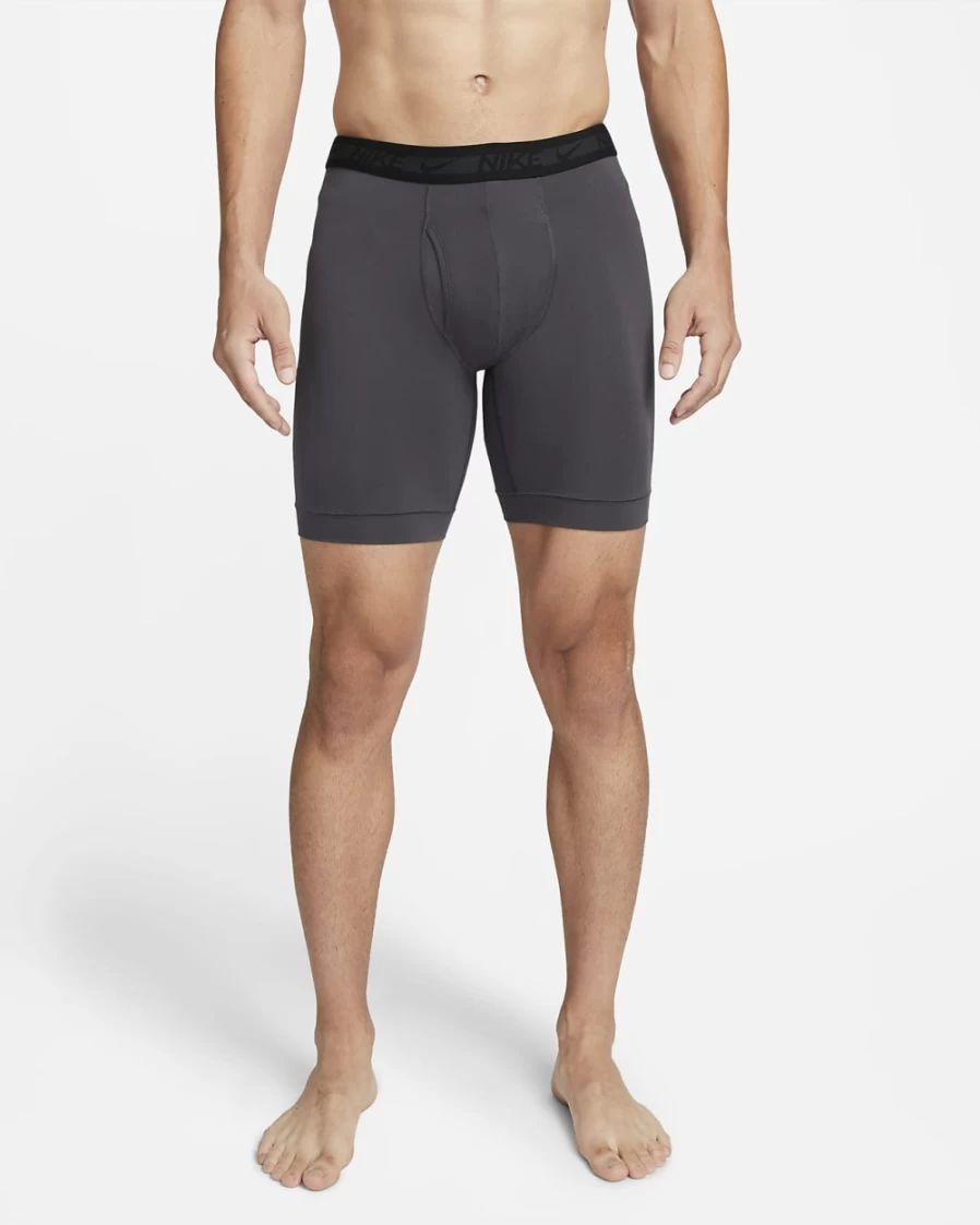 Nike Dri-FIT Ultra Stretch Micro Men's Long Boxer Brief 3-Pack - Wolf Grey
