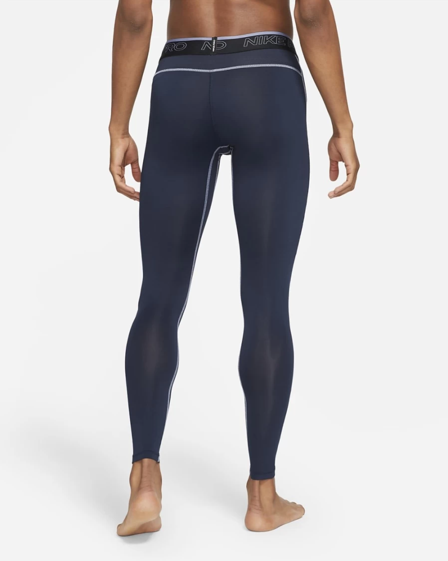 Nike Pro Dri-FIT Men's Training Tights - Obsidian/Iron Purple, Moisture-Wicking & Breathable