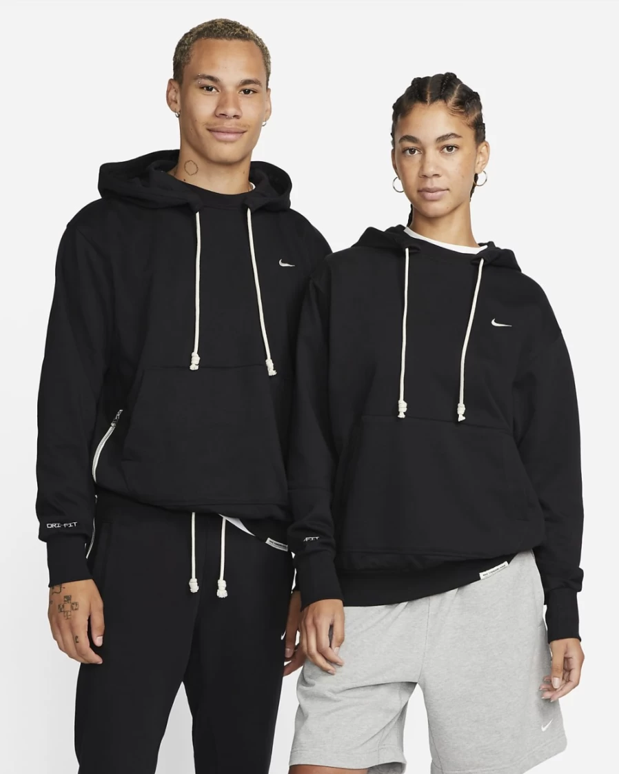 Nike Dri-FIT Men's Basketball Hoodie - Black/Pale Ivory Pullover Sweatshirt