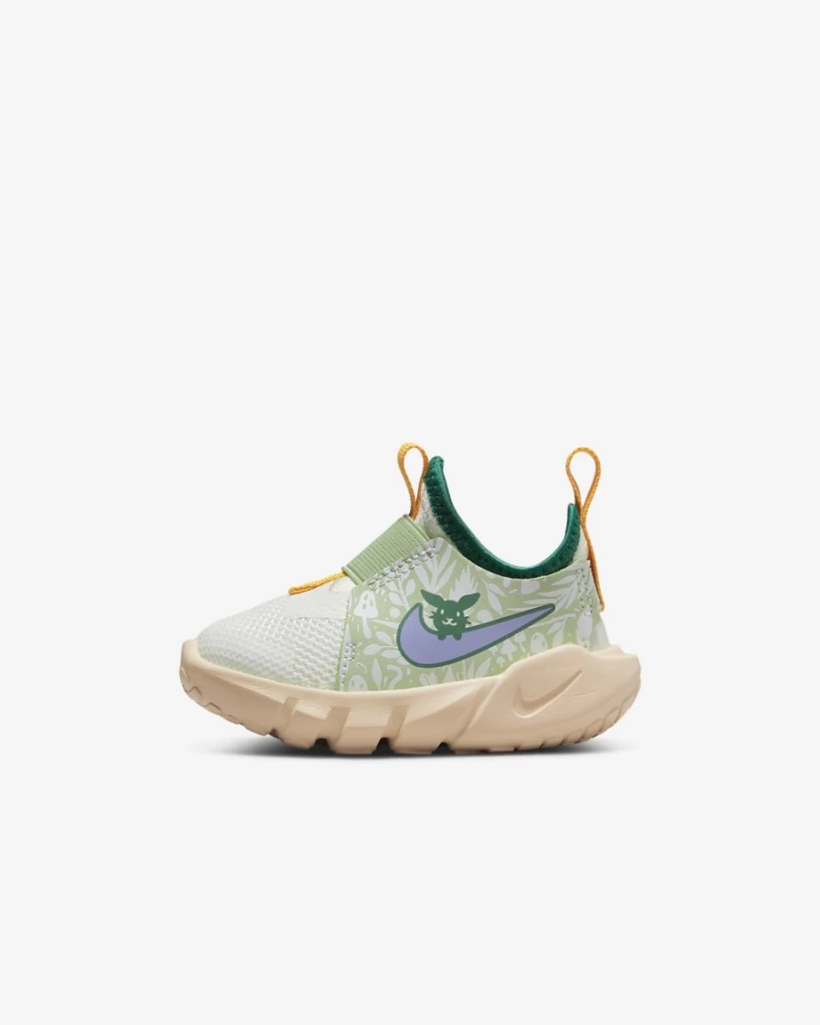 Nike Flex Runner 2 Summit White Honeydew Malachite Light Thistle Toddler Shoes for Boys and Girls