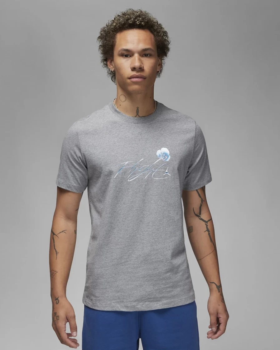 Nike Jordan Men's T-Shirt in Carbon Heather - Official Apparel for Men
