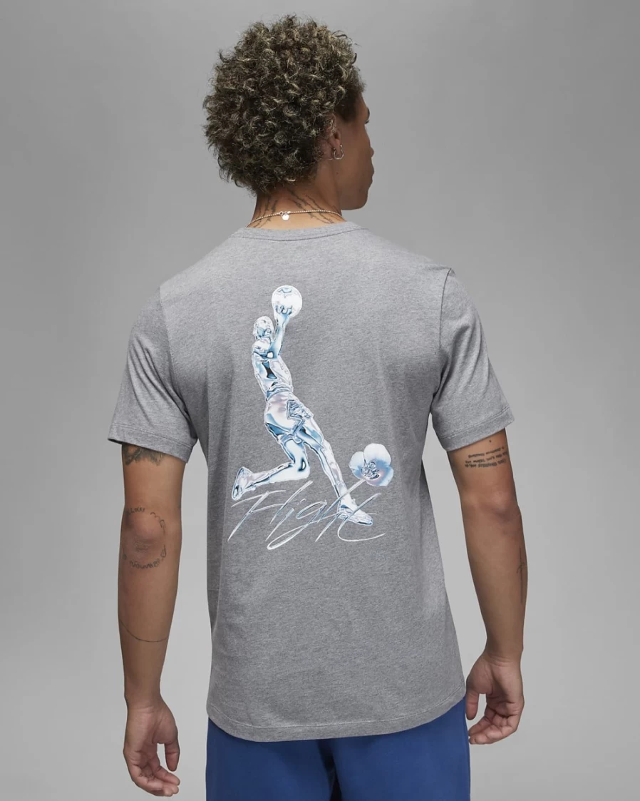 Nike Jordan Men's T-Shirt in Carbon Heather - Official Apparel for Men