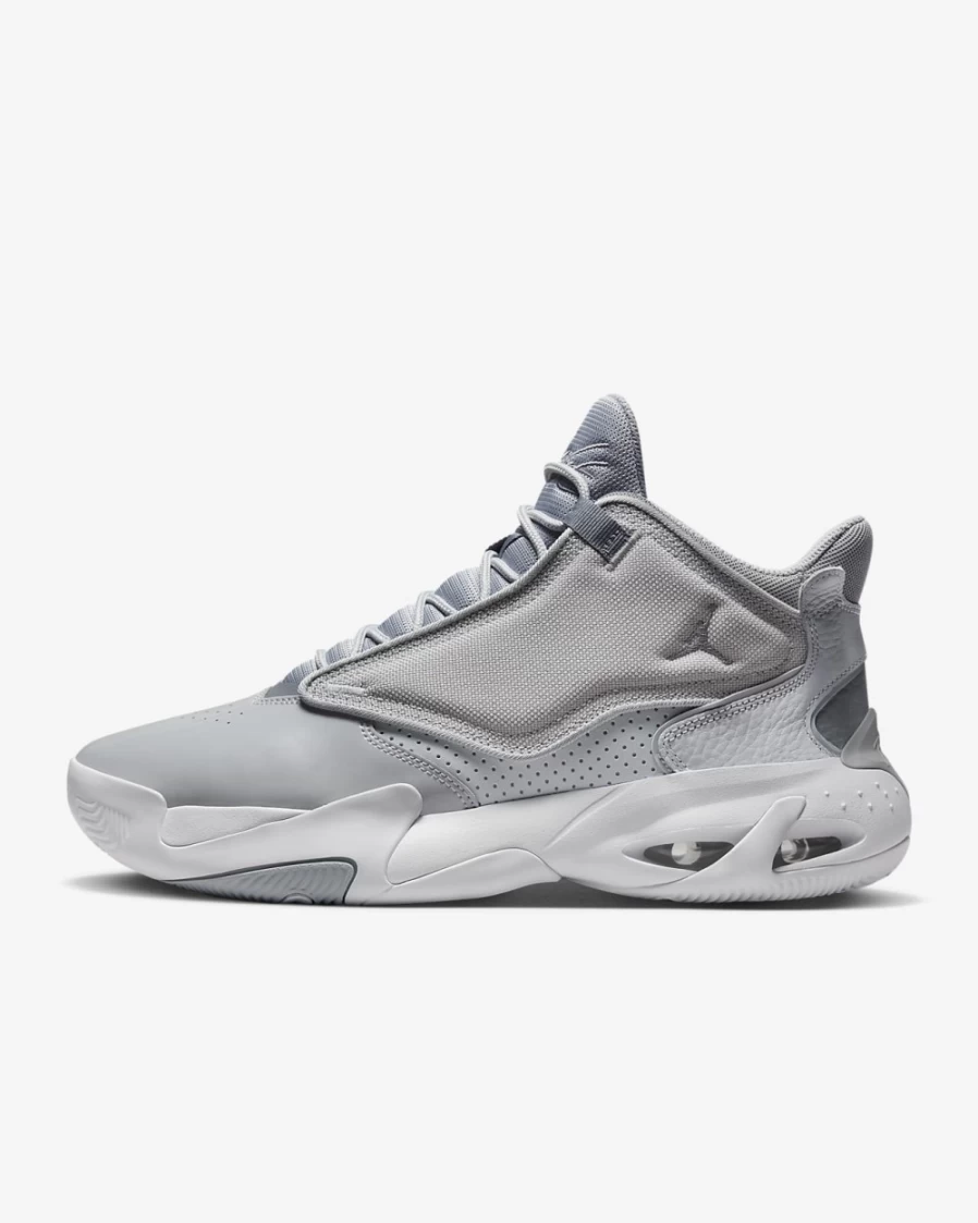 Nike Jordan Max Aura 4 Men's Shoes - Cool Grey/White/Black/Wolf Grey Basketball Sneakers for Men