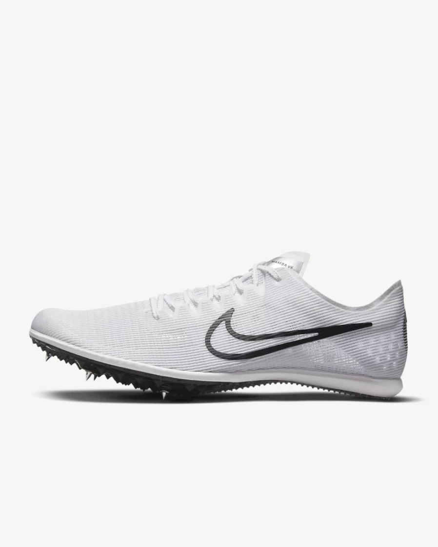 Nike Zoom Mamba 6 Men's Track & Field Distance Running Spikes - White/Metallic Silver/Black