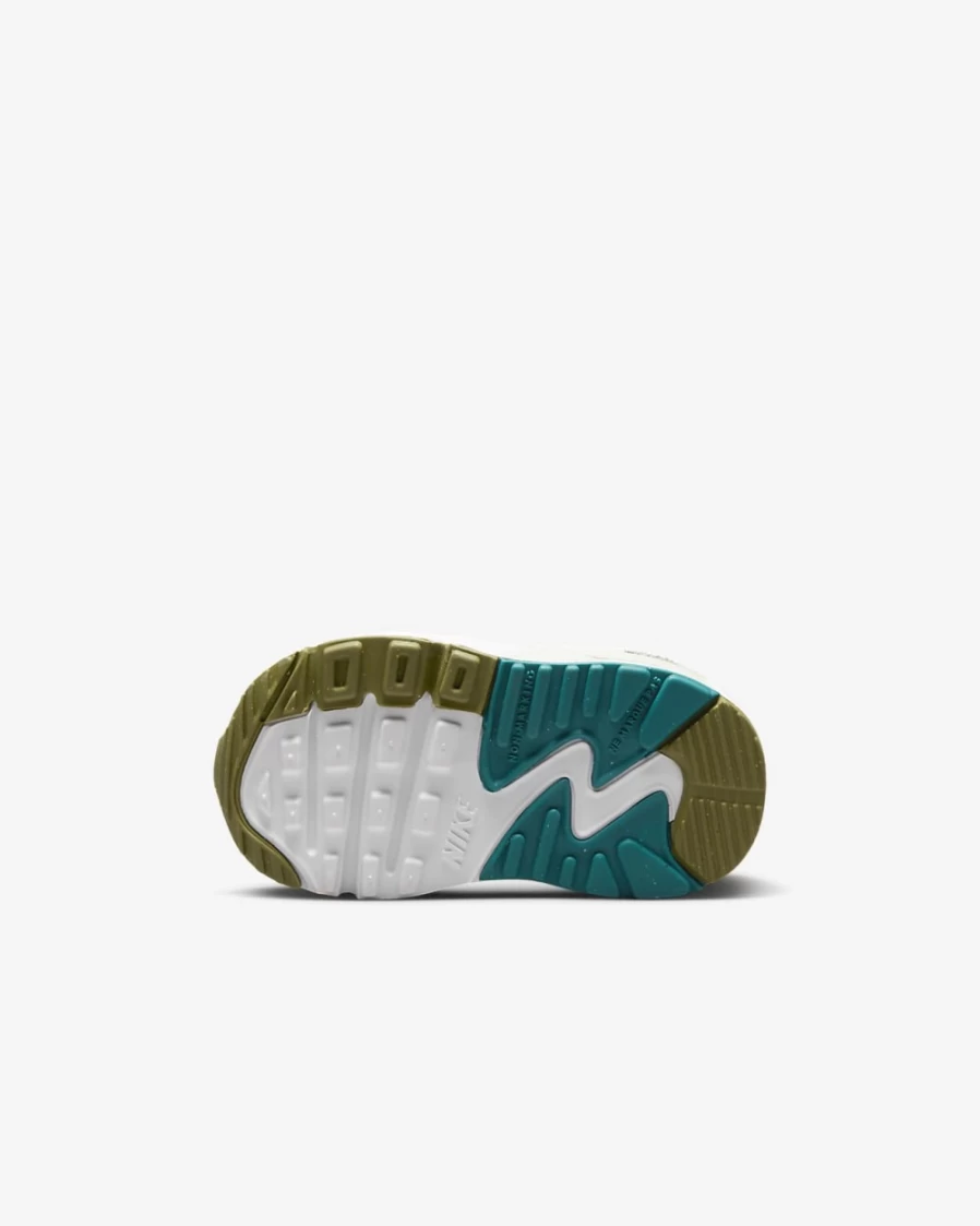 Nike Air Max 90 LTR Baby Toddler Shoes - White/Bright Spruce/Phantom/Barely Volt - Unisex Boys Girls Sneakers